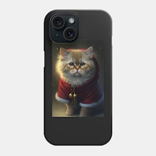 Cute Cat portrait Christmas vibes Phone Case