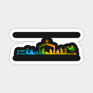 Christmas Nativity Scene- Coloured Magnet