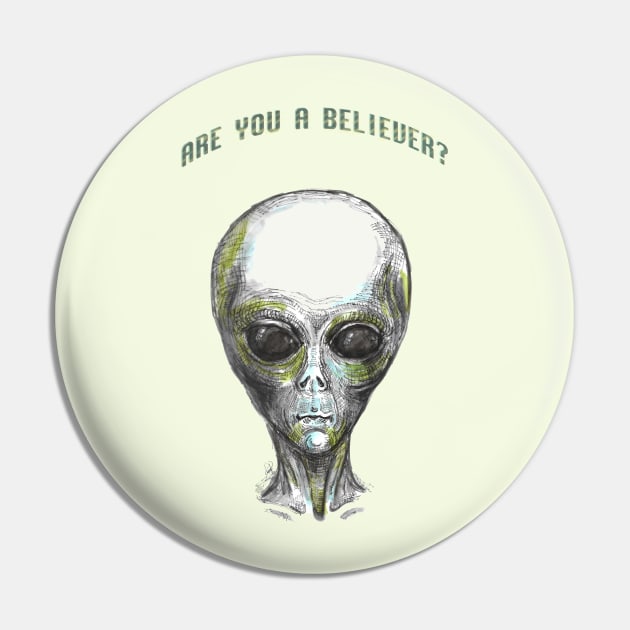 Are you a Believer? Alien Illustration. Pin by FanitsaArt