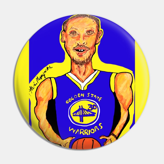 Stephen Curry No. 30 – Golden State Warriors Pin by TheArtQueenOfMichigan 