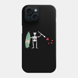 Blackbeard's Flag with Surfboard Phone Case