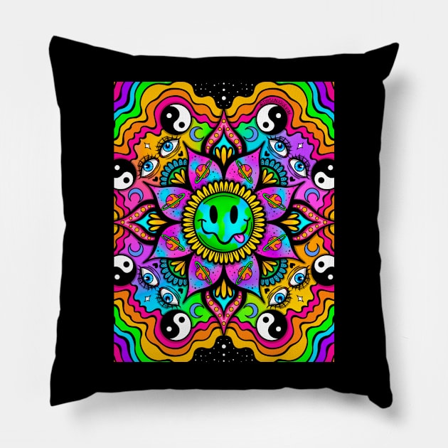 Hippie mandala Pillow by Thisuniquevibe