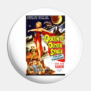 Classic Science Fiction Movie Poster - Queen of Outer Space Pin