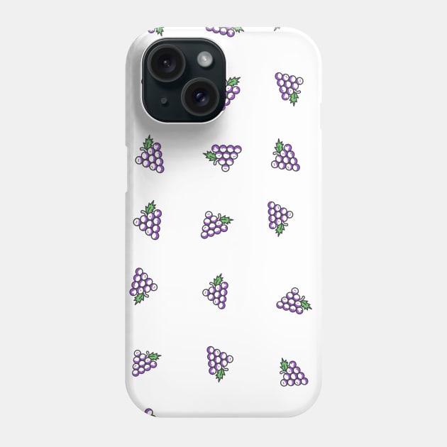 Taut Round Grapes Simple Pattern Phone Case by HappyGiftArt