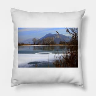 A cold day on the lake Pillow