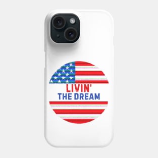 Retro TV style livin the dream Phone Case