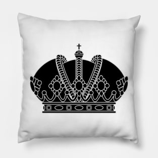 imperial crown (black) Pillow