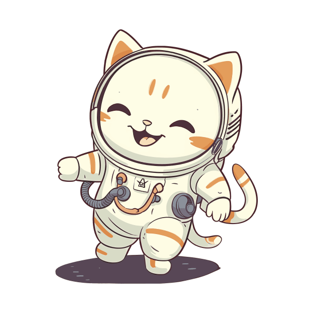 Happy Space Kitty by Purrestrialco