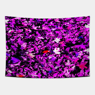 Purple Colored Fall Leaves Tapestry