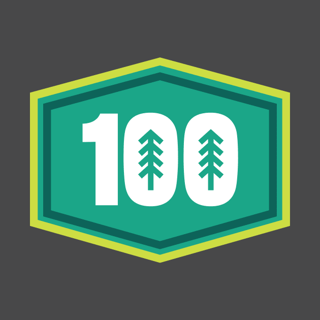 100 Mile Trail and Ultra Running Trees by PodDesignShop