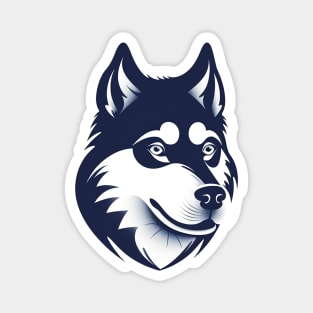 Husky Minimal Style, Love Huskies, Dog Lover Magnet