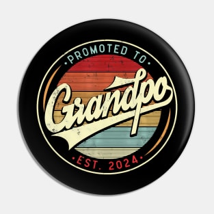 Promoted To Grandpa Est 2024 New Grandpa Father In Law Pin