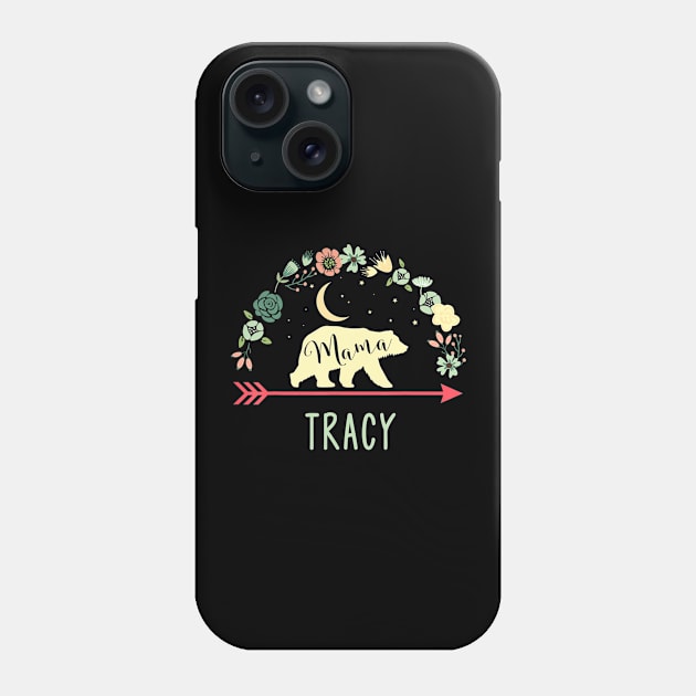 Tracy Name Gift Floral Personalized Mama Bear Phone Case by crowominousnigerian 