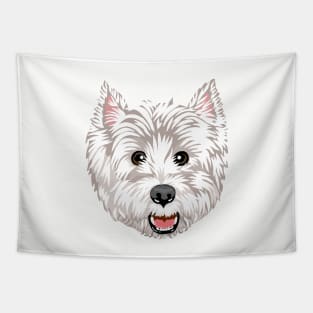 Ruby the westie  (please message me BEFORE you order to add your own name) Tapestry