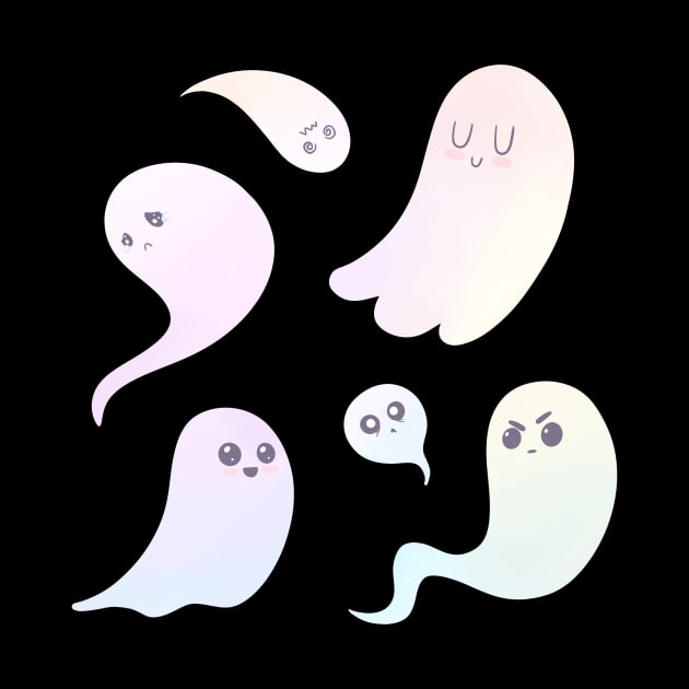 Creepy Cute Pastel Yume Kawaii Emotional Ghosts by ichewsyou