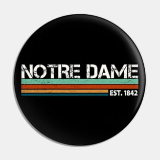 Notre Dame Retro EST. 1842 Pin