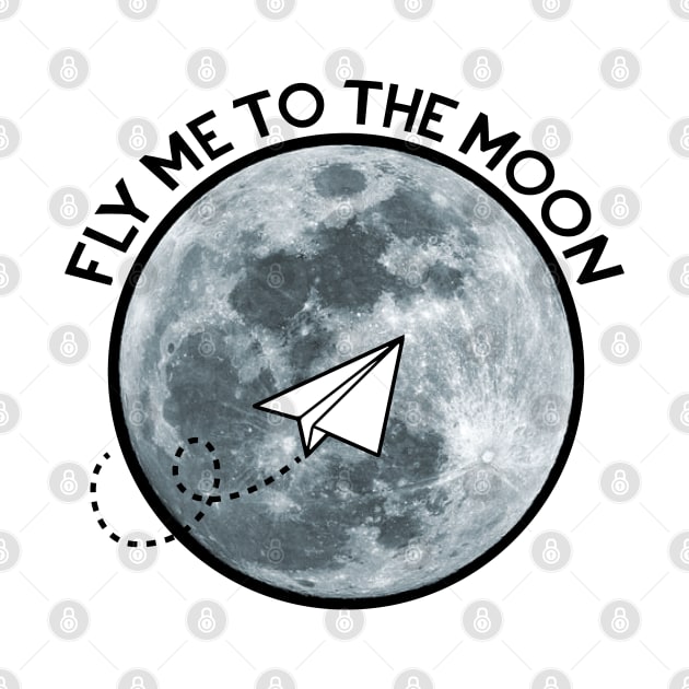 Fly me to the Moon Paper Airplane by Dorothy Designs
