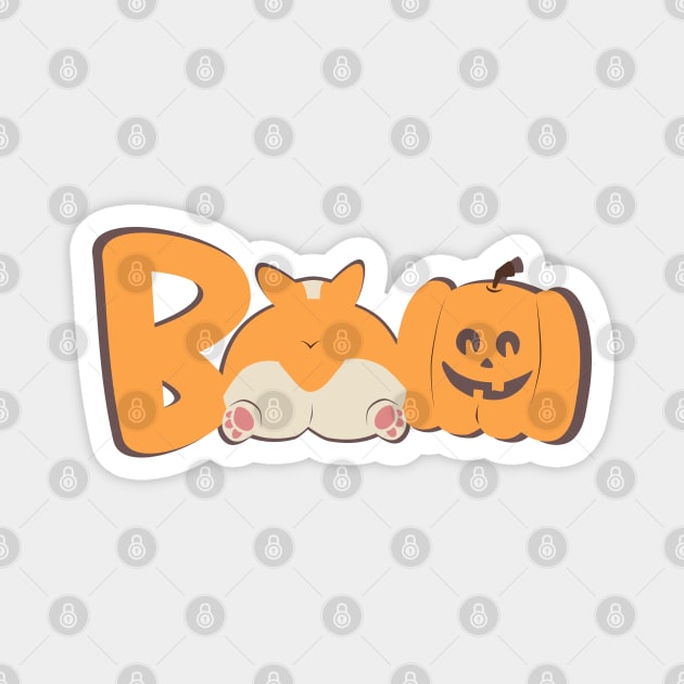 Boo - Corgi butt Magnet by LittleAna