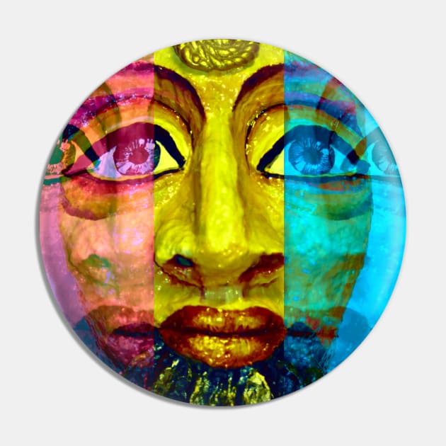 Pride Rainbow Egyptian Godess Celebration Pin by Nisuris Art
