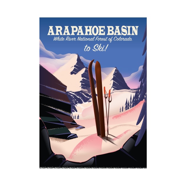 Arapahoe Basin Ski poster by nickemporium1