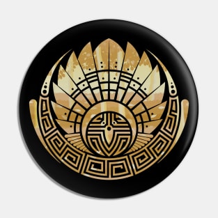 Golden Tribal Glyph Pin