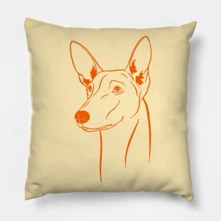 Pharaoh Hound (Sand and Orange) Pillow