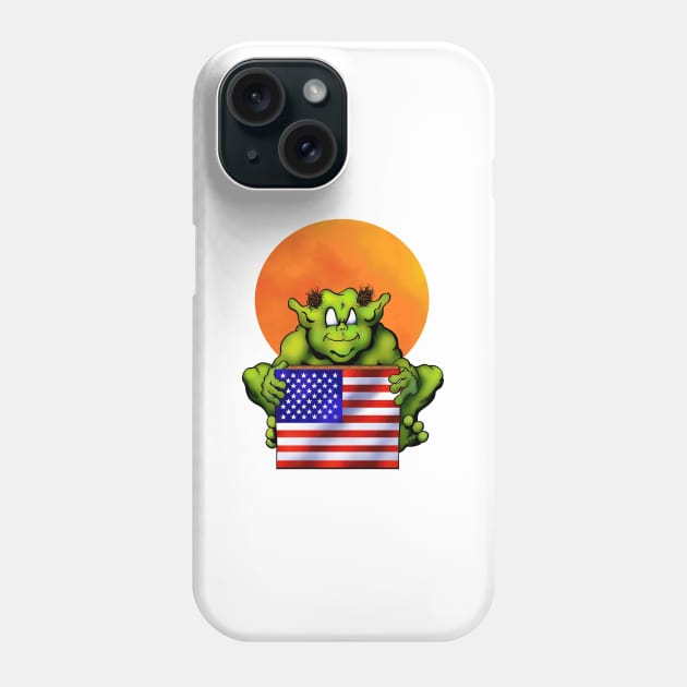 No Slogan Trollord American Flag Phone Case by TRU STUDIOS 