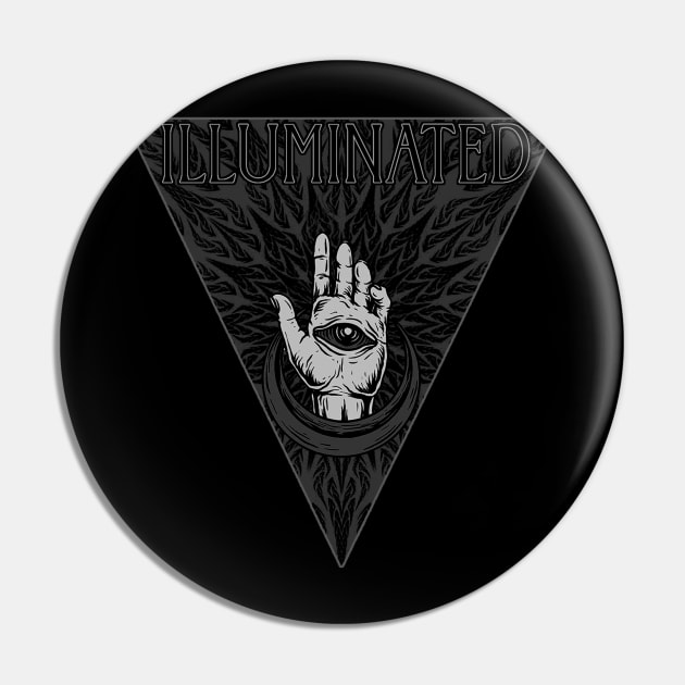 ILLUMINATED VOID - logo - Esoteric Electro Black Ambient Pin by AltrusianGrace