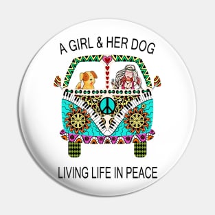 a girl and her dog living in peace Pin