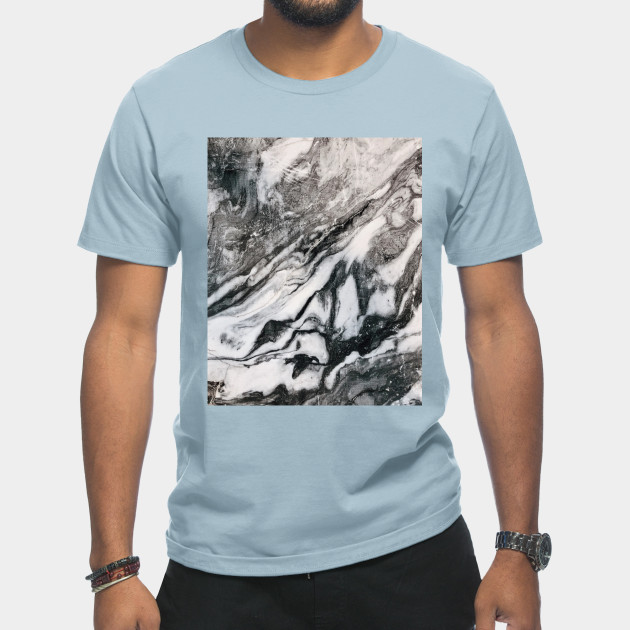 Disover Grey and white swirl marble - Marble - T-Shirt