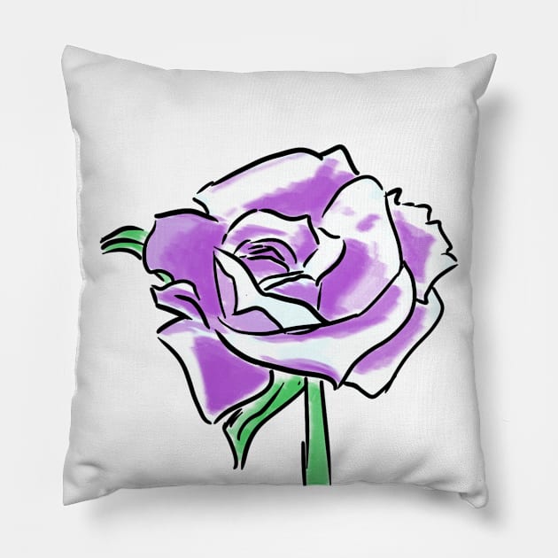 Flower Rose Pillow by Uwaki