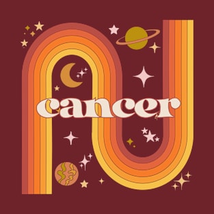 Cancer Warm Rainbow - 70s Cancer Zodiac T-Shirt