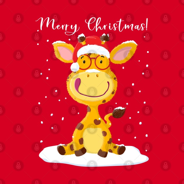 Gregor Giraffe Merry Christmas by brodyquixote