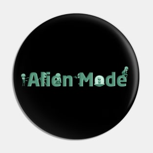 Alien mode cute aliens meditate playing hide seek graphic, UFO outer space lover cartoon, Men Women Pin