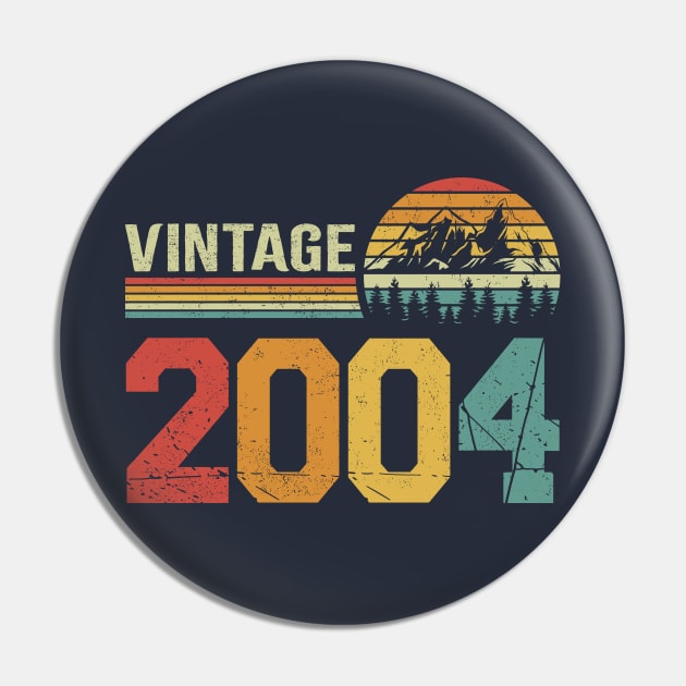 Vintage 2004 20th Birthday Gift Idea - Classic Distressed Pin by Cuteness Klub