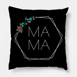 Hexagon Mama Art - Mothers Day 2023 (colored) Pillow