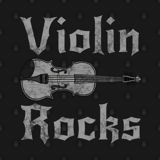 Violin Rocks, Violinist Heavy Rock Musician by doodlerob