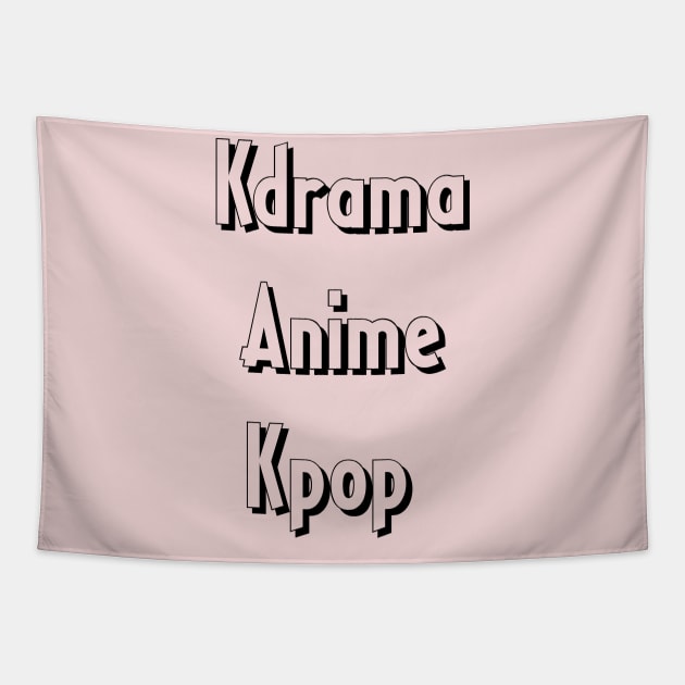 Kdrama, Anime, kpop Tapestry by zeevana