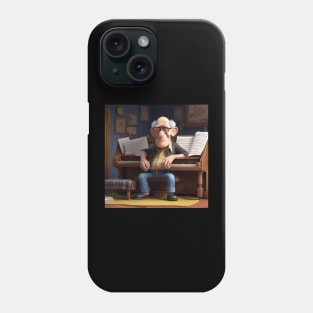 Grandfather Sitting At The Piano Phone Case