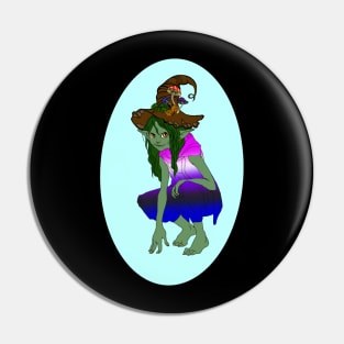 Genderfluid pride goblin Pin