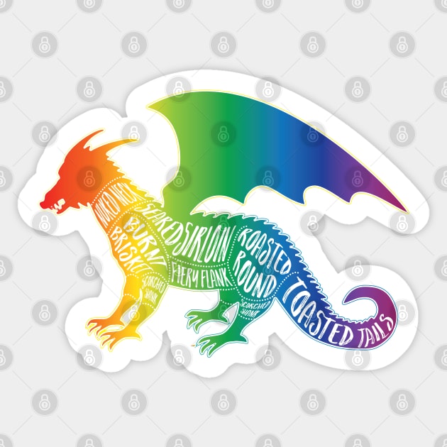 Sticker Dragon Dark Fantasy