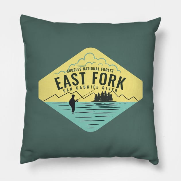 East Fork San Gabriel River Trail Pillow by Spatium Natura