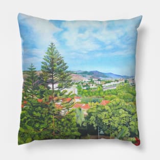 Karmiel oil on canvas Pillow