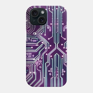 Beautiful Purple Circuits Phone Case