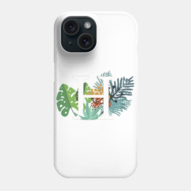 Plant Letter H Phone Case by HiPolly