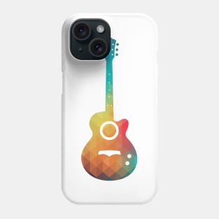 Rainbow electric guitar silhouette Phone Case