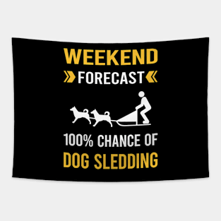 Weekend Forecast Dog Sledding Sled Tapestry