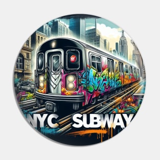 New York Subway NYC Subway Train grafitti Pin