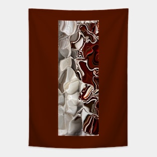 Geometric Pattern of Stracciatella Cream with Caramel Tapestry