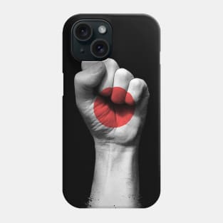 Flag of Japan on a Raised Clenched Fist Phone Case